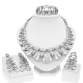 Dubai Gold Plated Jewelry Women Necklace Set Regular Round Pendant Brushed Glossy Bracelet Earrings Wedding Bijoux SYHOL