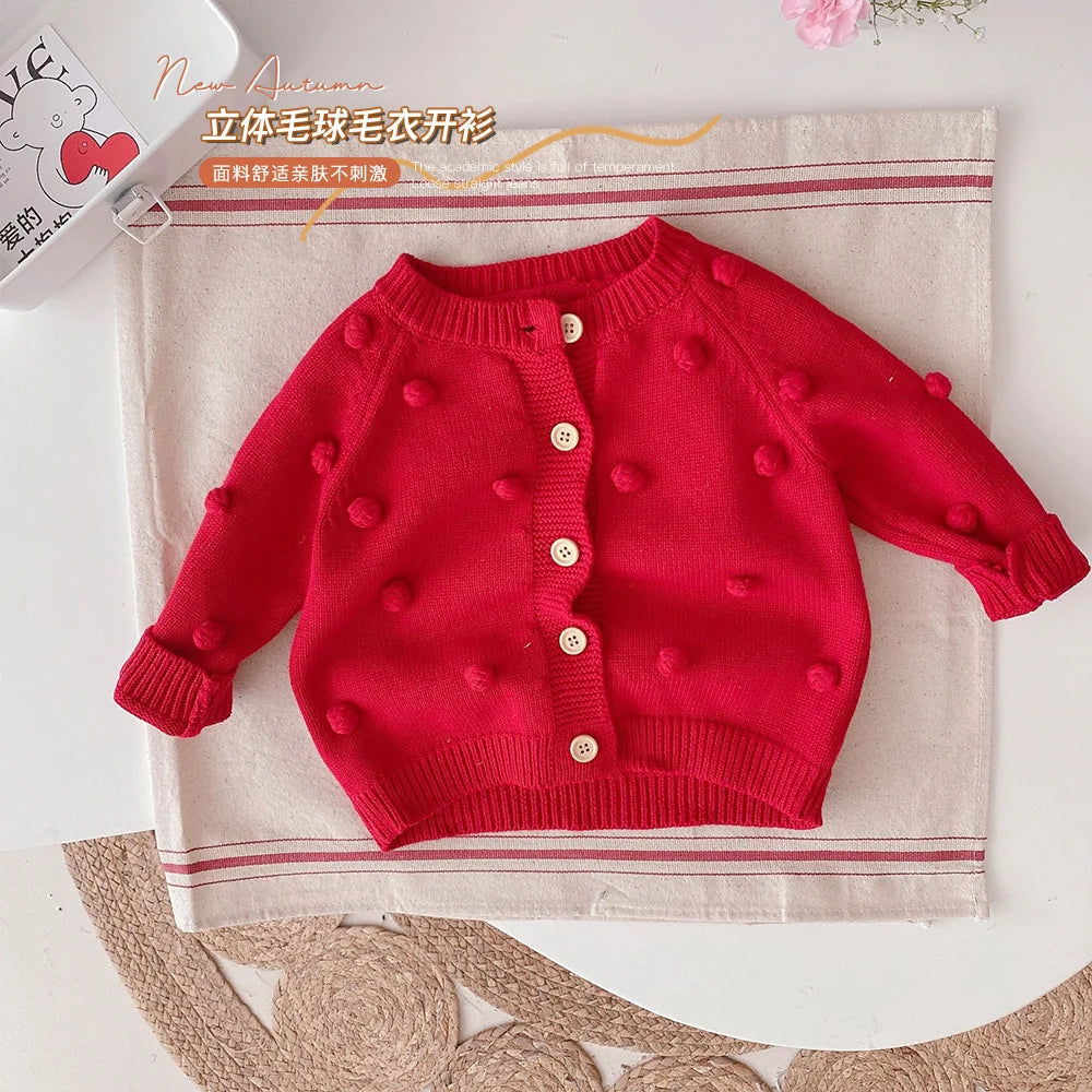 Cute Kids Children Girls Fall Autumn Sweaters Ooutwear Coat  children Girls Long Sleeve Toddler Winter Toddler Cardigan Sweater