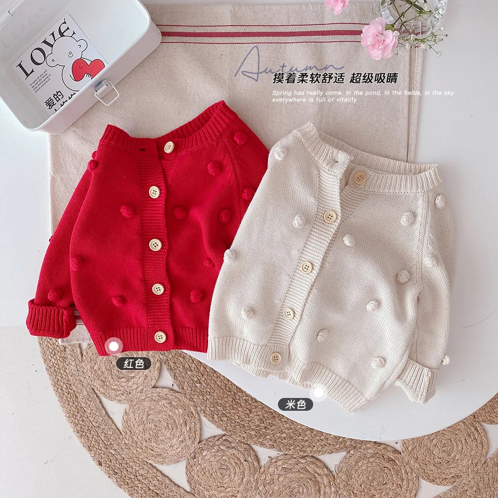 Cute Kids Children Girls Fall Autumn Sweaters Ooutwear Coat  children Girls Long Sleeve Toddler Winter Toddler Cardigan Sweater