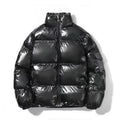 Cross-border 2022 winter foreign trade Men's glossy cotton-padded coat Korean style short stand collar cotton-padded coat trendy plus size men's cotton-padded jacket