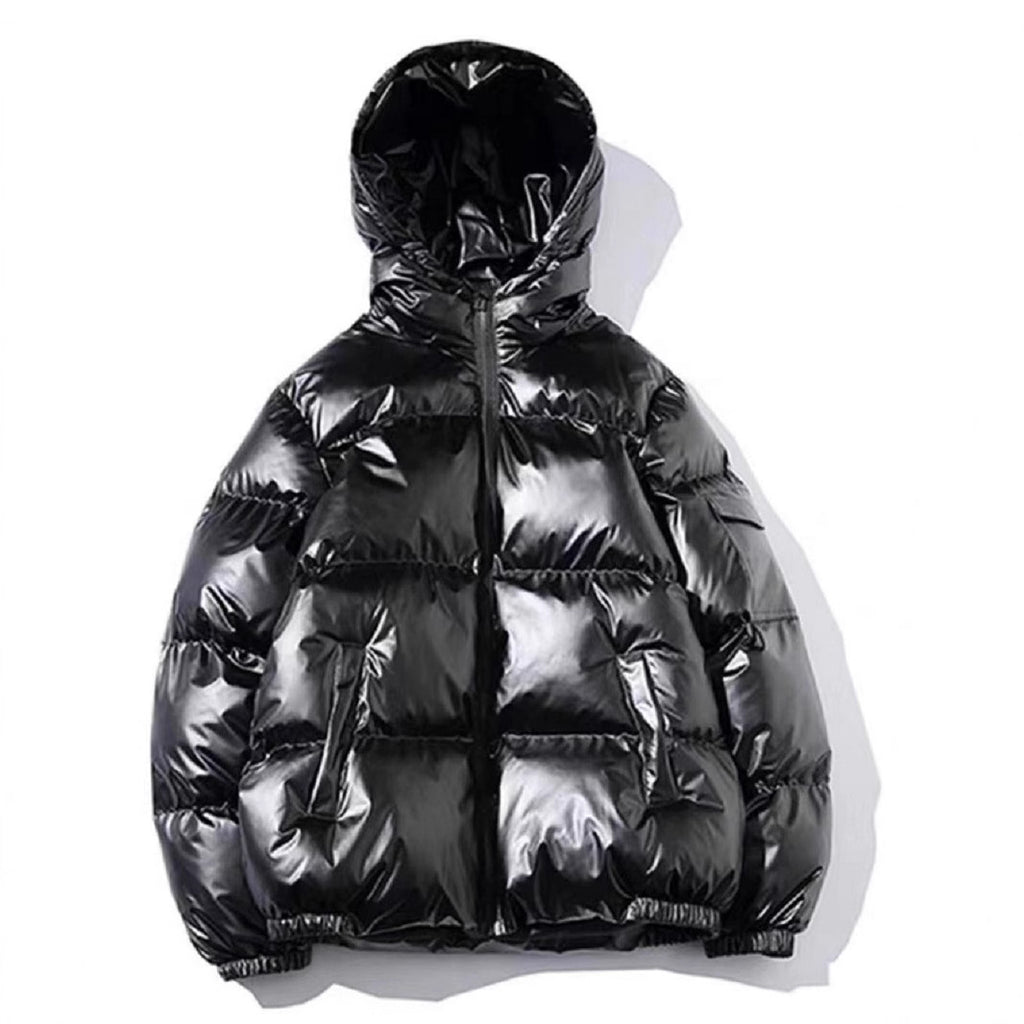 Cross-border 2022 winter foreign trade Men's glossy cotton-padded coat Korean style short stand collar cotton-padded coat trendy plus size men's cotton-padded jacket