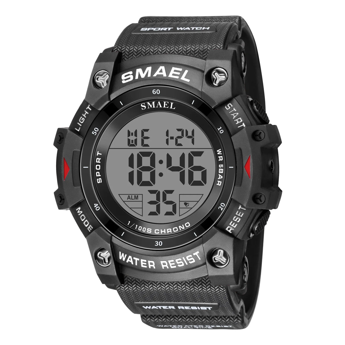 SMAEL Mens Multifunction Digital Sports Watch LED Display Waterproof Stopwatch Alarm Clock Casual Daily Wristwatch Montre Homme