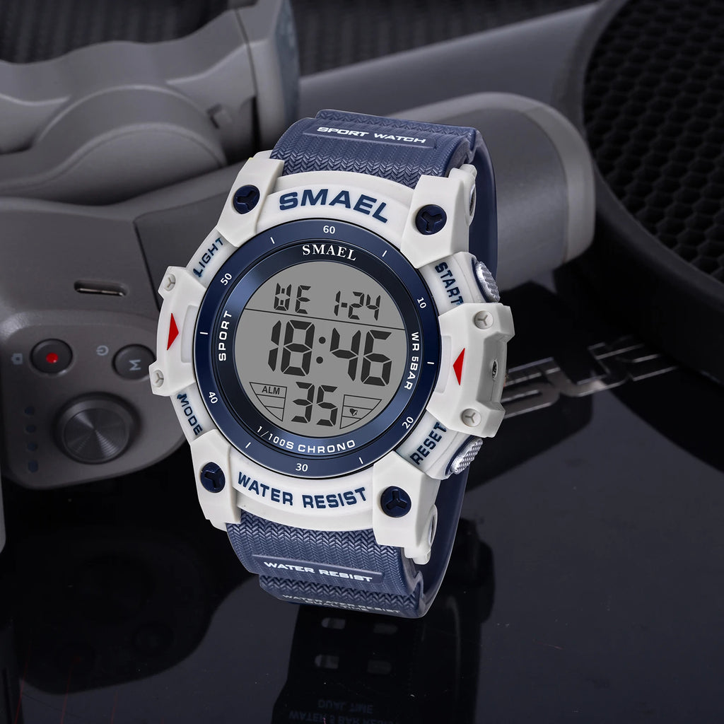 SMAEL Brand 8123 Waterproof Dropshipping Watch Alarm Clock Night Light Young Fashion Business Quartz Sport Wristwatches