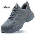 Lightweight Steel Toe Shoes Men Work Sneakers Fashion Safety Shoes Anti-smash Anti-puncture Work Boots Protective Shoes Non-slip