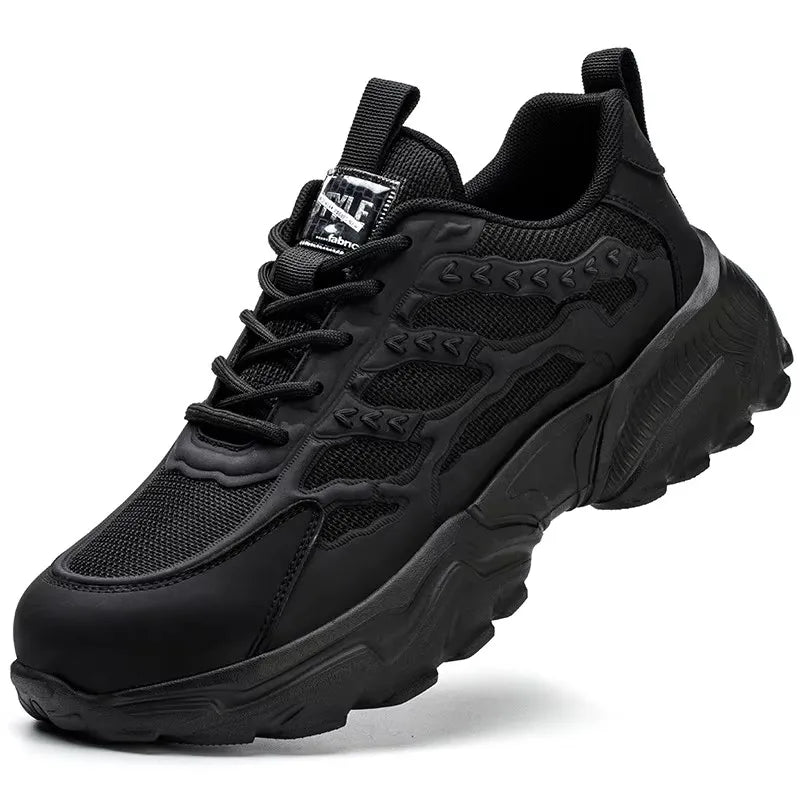 Lightweight Steel Toe Shoes Men Work Sneakers Fashion Safety Shoes Anti-smash Anti-puncture Work Boots Protective Shoes Non-slip