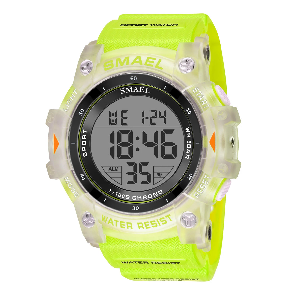 SMAEL Digital Sports Watch for Men LED Display Waterproof Digital Light Stopwatch Multifunctional Casual Outdoor Wristwatch