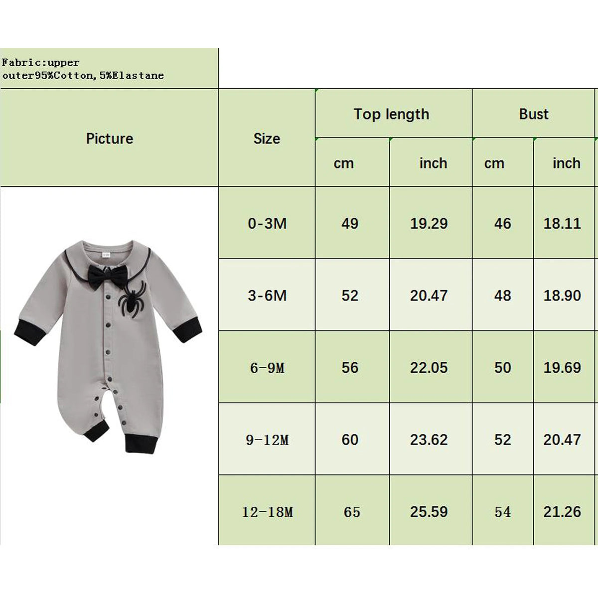 Baby Boy Halloween Romper Spider Embroidered Bow Tie Long Sleeve Lapel Neck Button-up Fall Jumpsuits Costume