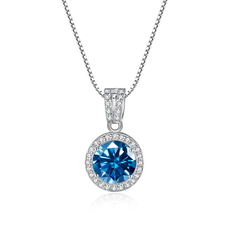 BIJOX STORY Moissanite Diamond Pendant Necklaces For Women 925 Sterling Silver Luxury Chain Trending Iced Bling Wedding Jewelry