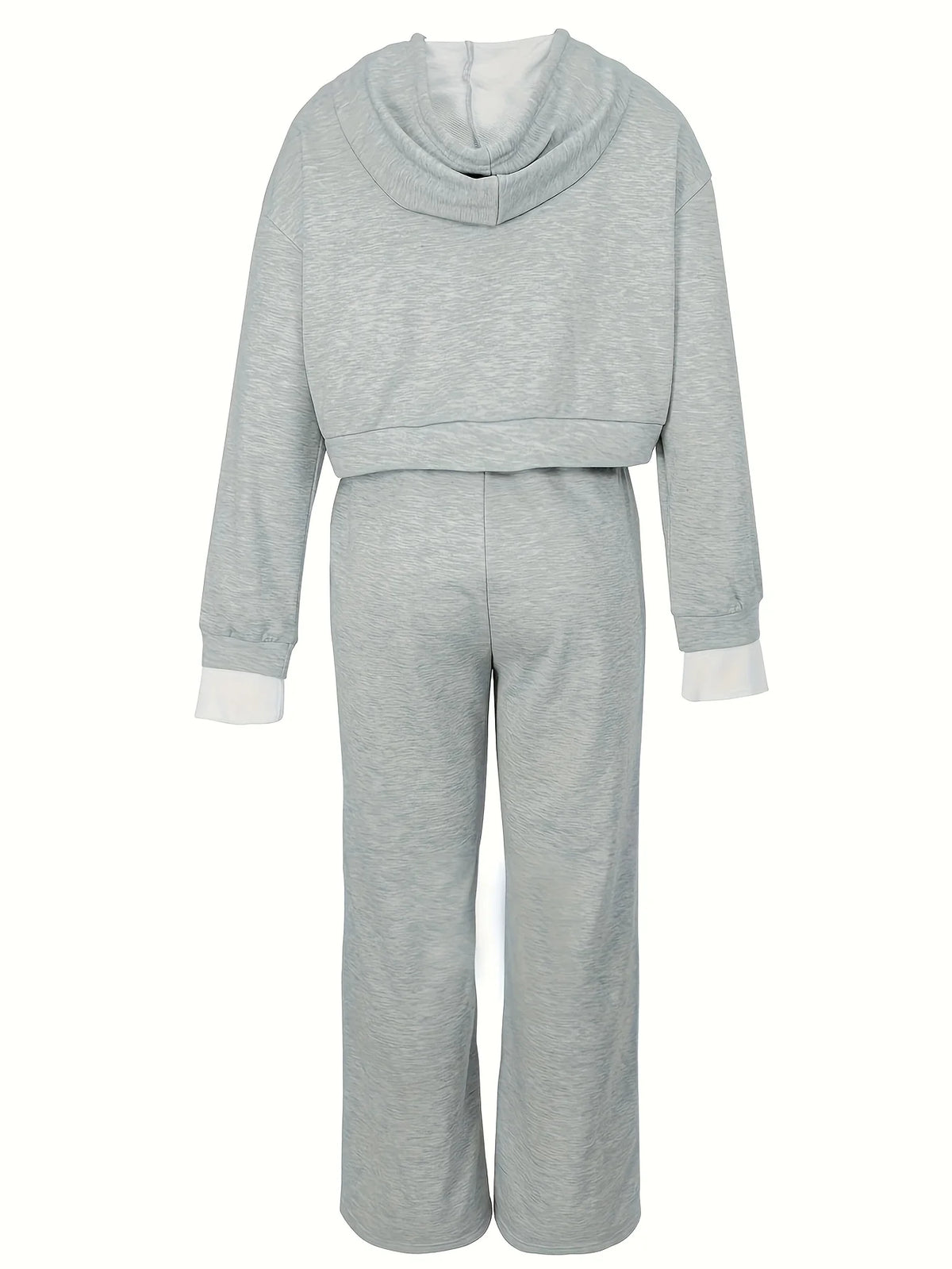 2026 Autumn Winter New Women's Fashion Casual Sportswear Set Sweatshirt Sweatpants Grey Two-Piece Ensemble