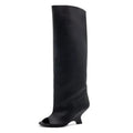 2026Women's Fish Mouth Thick High Heels Knee Length Cool Boots Slant Heel Fashion Show Large Size Spring/Summer Women's Boots