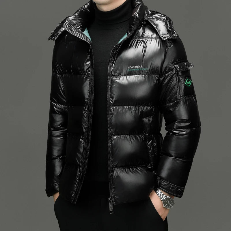 2026 New Arrival Winter Hooded Jacket Sill-like Cotton Jackets Men, Mens Fashion Thicken Warm Parkas Waterproof Winter Coat Male