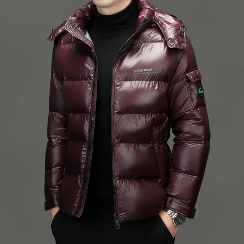 2026 New Arrival Winter Hooded Jacket Sill-like Cotton Jackets Men, Mens Fashion Thicken Warm Parkas Waterproof Winter Coat Male