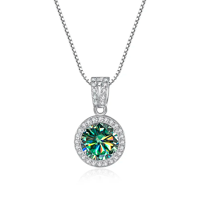 BIJOX STORY Moissanite Diamond Pendant Necklaces For Women 925 Sterling Silver Luxury Chain Trending Iced Bling Wedding Jewelry