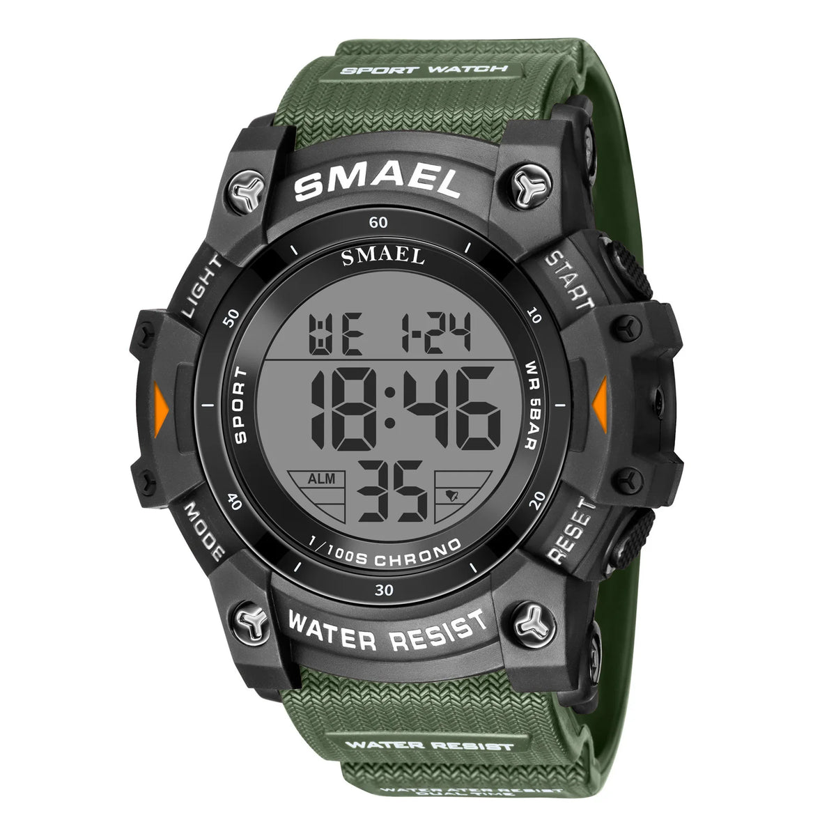 SMAEL Mens Multifunction Digital Sports Watch LED Display Waterproof Stopwatch Alarm Clock Casual Daily Wristwatch Montre Homme