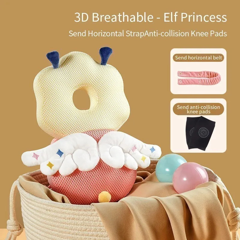AIBEDILA Baby Head Back Protector Pillow Anti-Fall Safety Pad Headgear for Newborn Toddlers Learning to Walk Injury Prevention