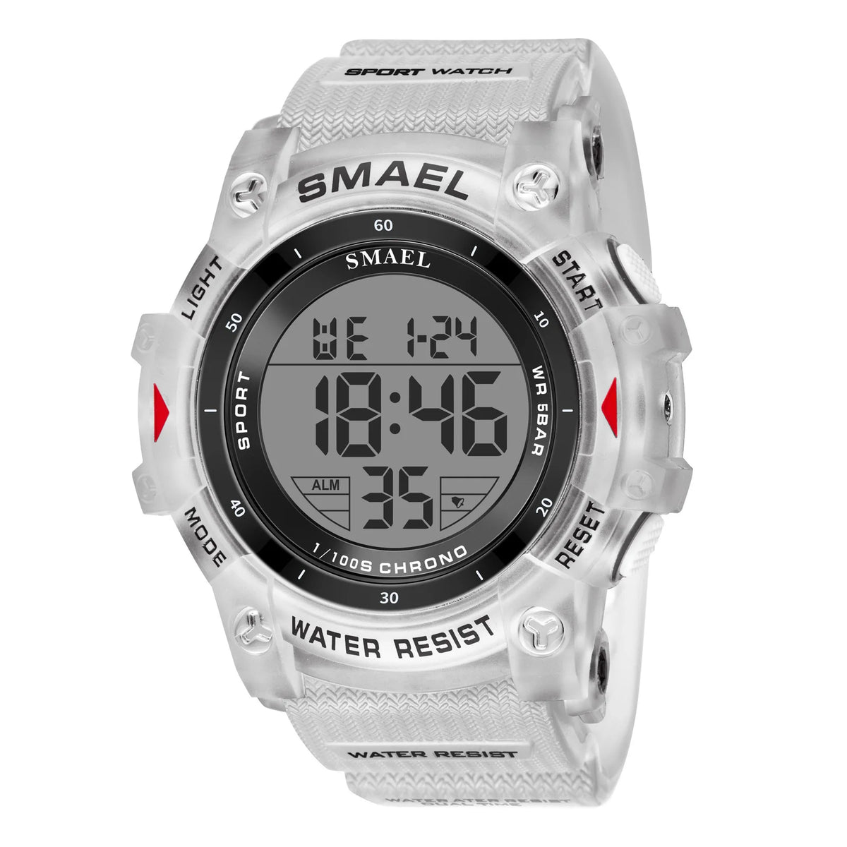 SMAEL Digital Sports Watch for Men LED Display Waterproof Digital Light Stopwatch Multifunctional Casual Outdoor Wristwatch