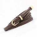 New braided belt female pin buckle retro casual waist belt waist rope decorative dress shirt small belt