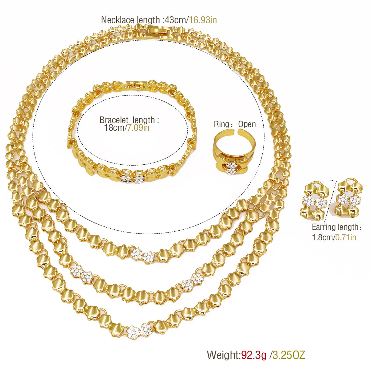Gold Color Jewelry Sets For Women Necklace Sets For Women Bijoux De Mode Ensembles De Bijoux