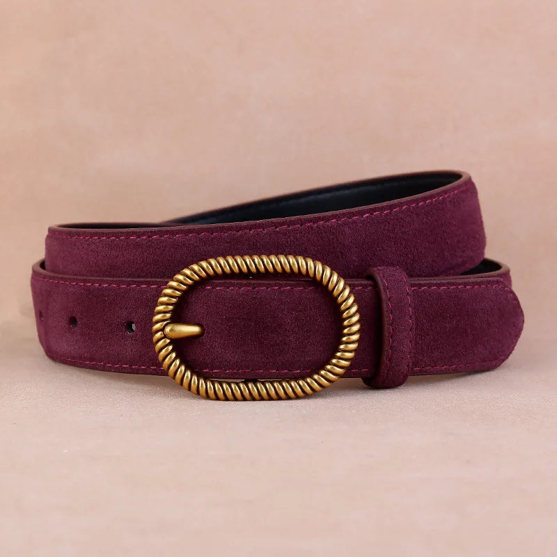 Brand Quality Casual Ceinture Femme Luxe Real Leather Suede Waist Belts Широкий Ремень Jeans Strap Cowskin Correas Para Mujer