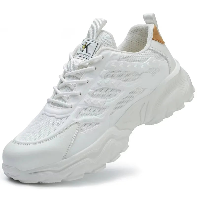 Lightweight Steel Toe Shoes Men Work Sneakers Fashion Safety Shoes Anti-smash Anti-puncture Work Boots Protective Shoes Non-slip