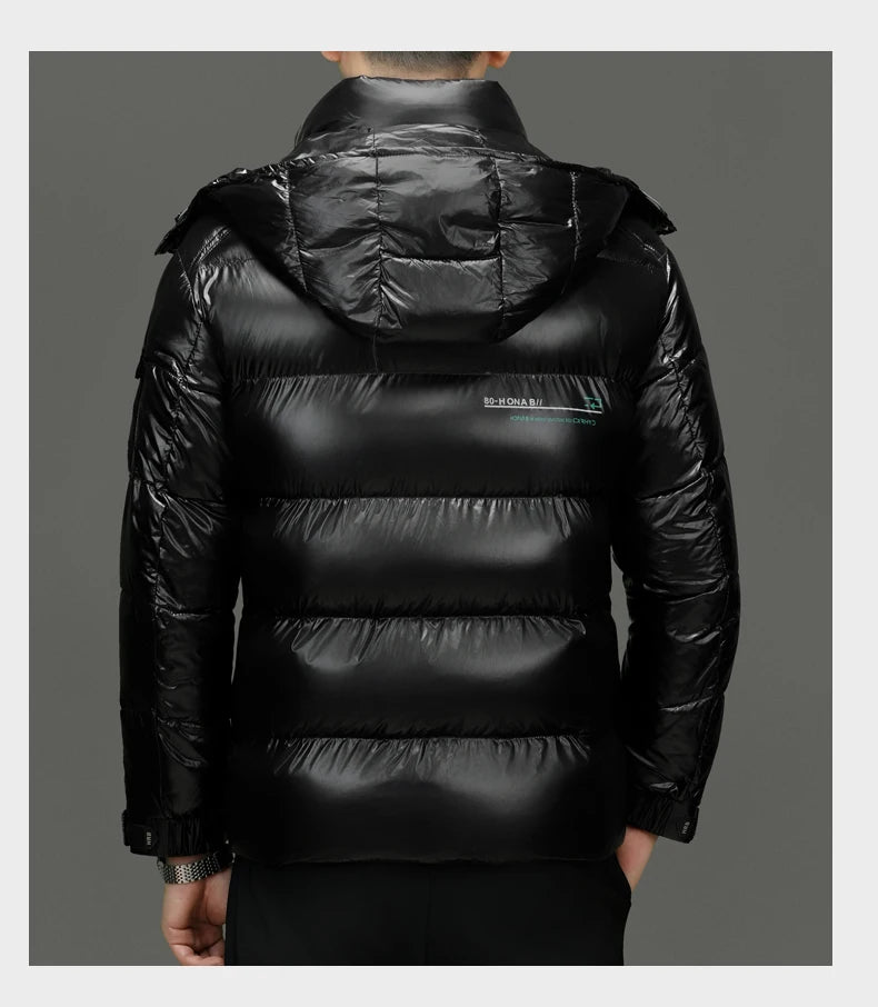 2026 New Arrival Winter Hooded Jacket Sill-like Cotton Jackets Men, Mens Fashion Thicken Warm Parkas Waterproof Winter Coat Male